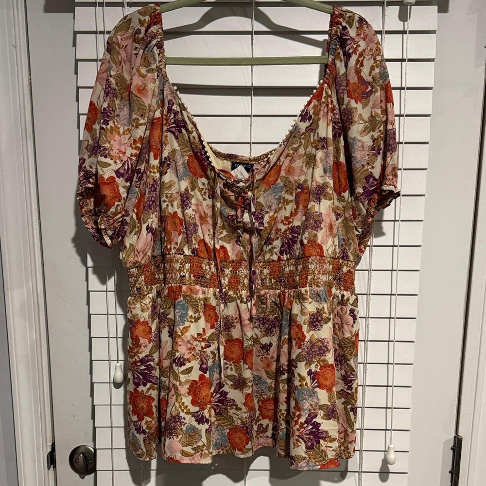 Torrid Multicolor Floral Blouse | Size 3X